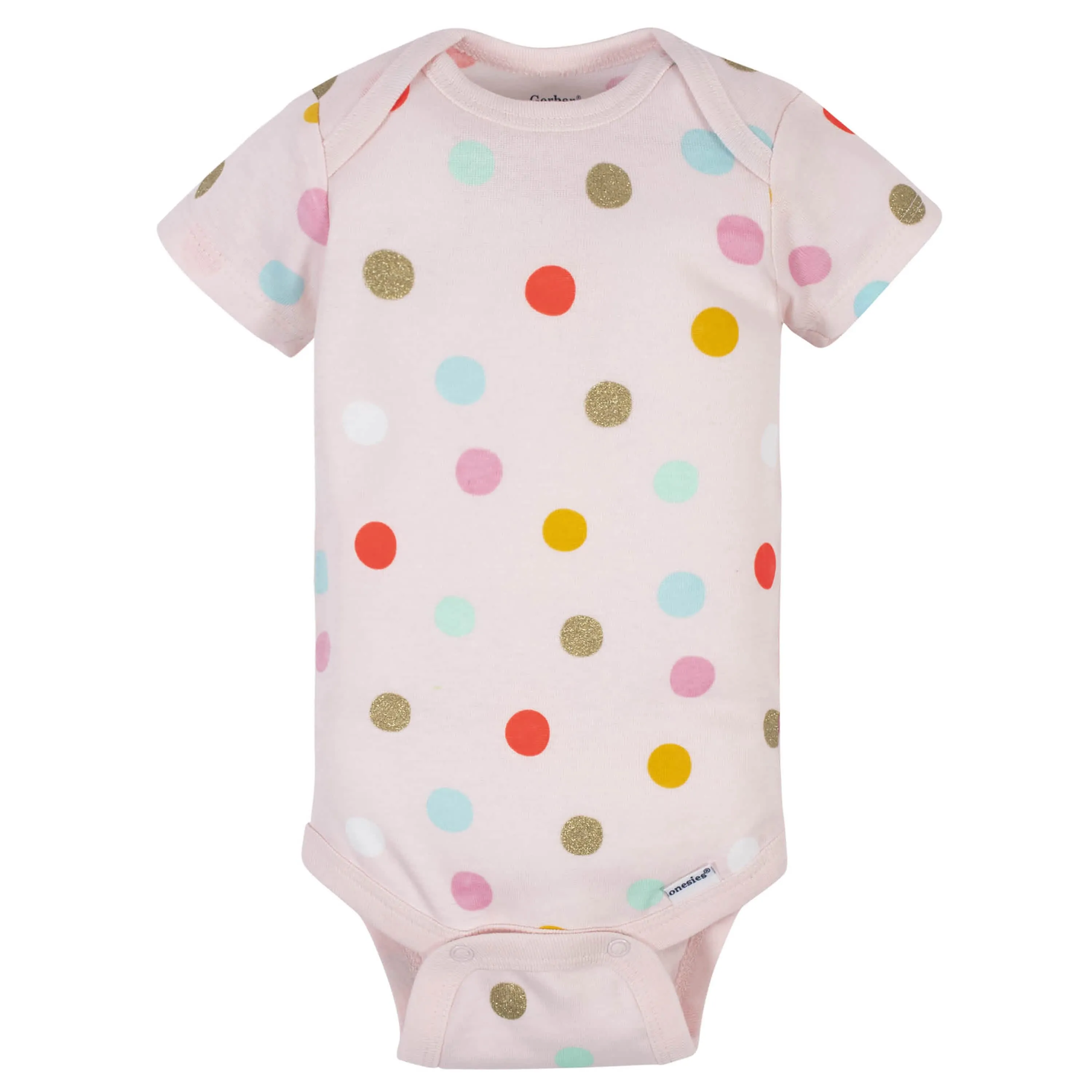 3-Pack Baby Girls Rainbow Onesies Bodysuits