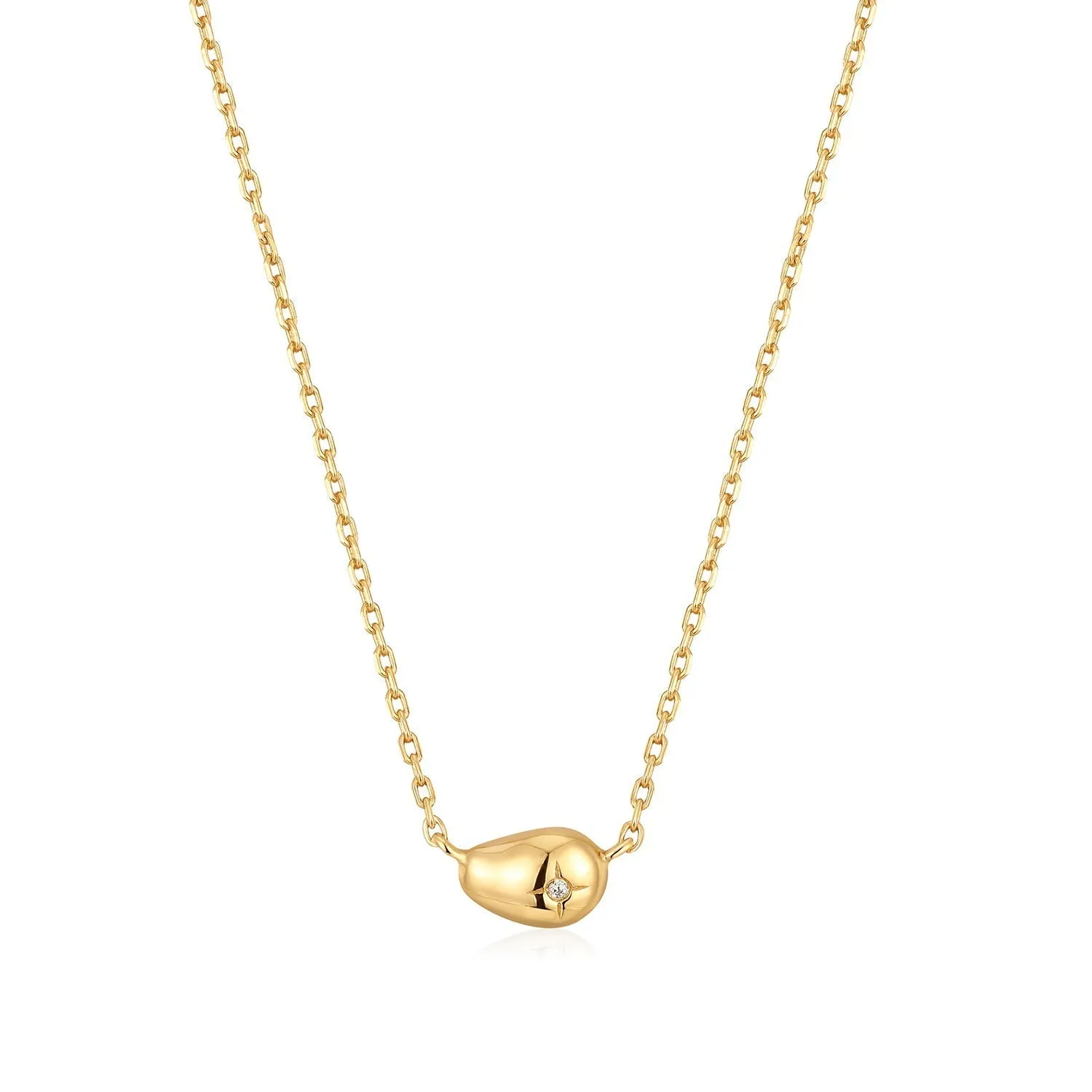 Ania Haie Gold Pebble Sparkle Necklace