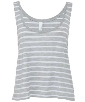 Athletic Heather/White - Flowy boxy tank top