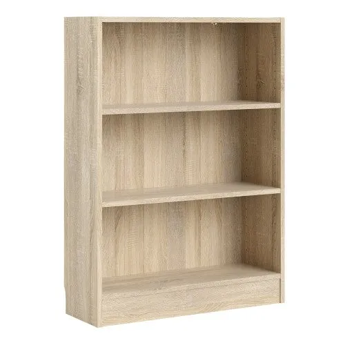 Basic Low Wide Bookcase With 2 Shelves