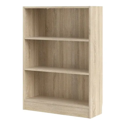 Basic Low Wide Bookcase With 2 Shelves