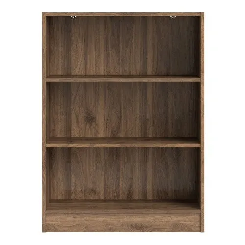 Basic Low Wide Bookcase With 2 Shelves