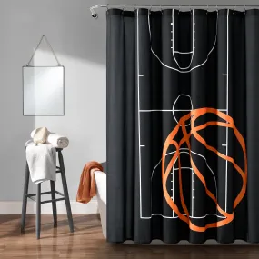 Basketball Game Shower Curtain