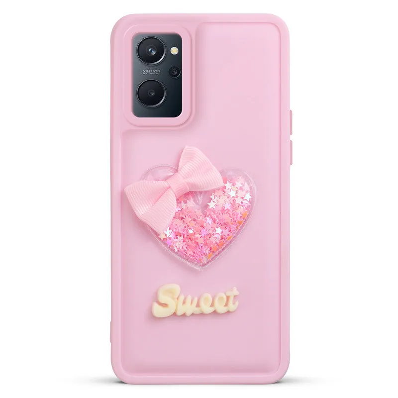 Bow Heart Cute Phone Back Cover for Realme 9i 4G