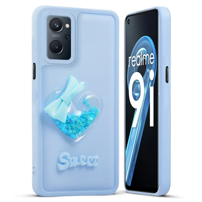 Bow Heart Cute Phone Back Cover for Realme 9i 4G