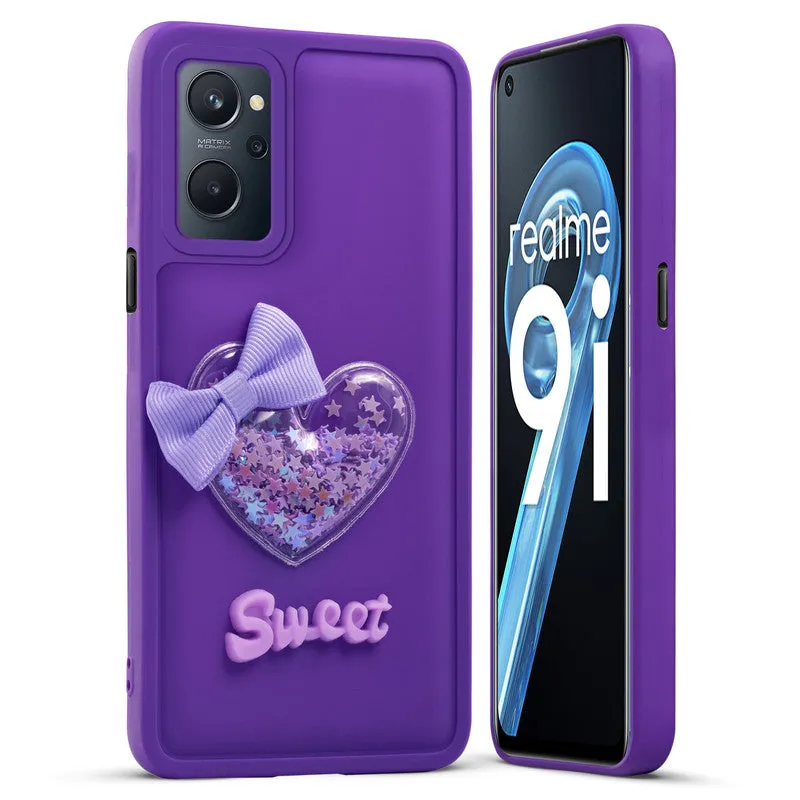 Bow Heart Cute Phone Back Cover for Realme 9i 4G