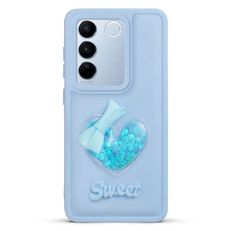 Bow Heart Cute Phone Back Cover for Vivo V27 Pro 5G