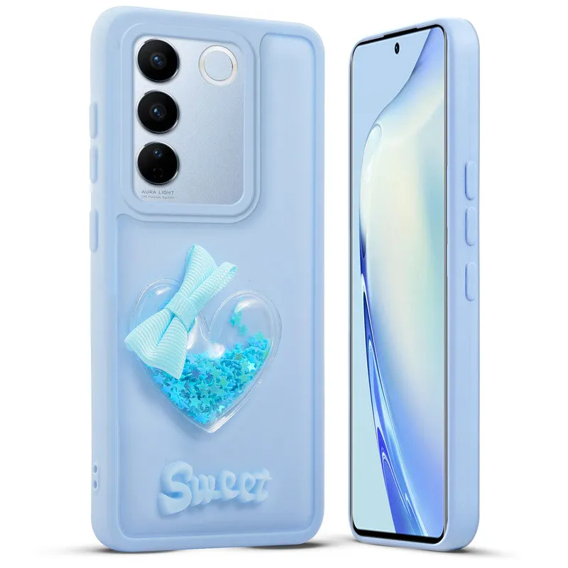 Bow Heart Cute Phone Back Cover for Vivo V27 Pro 5G