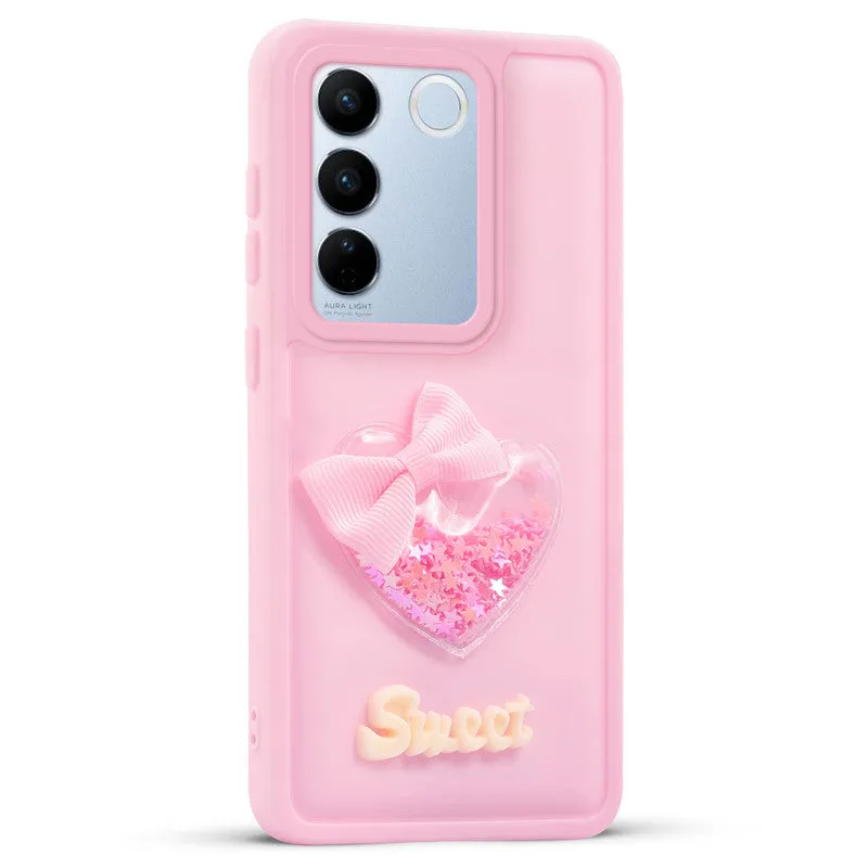 Bow Heart Cute Phone Back Cover for Vivo V27 Pro 5G