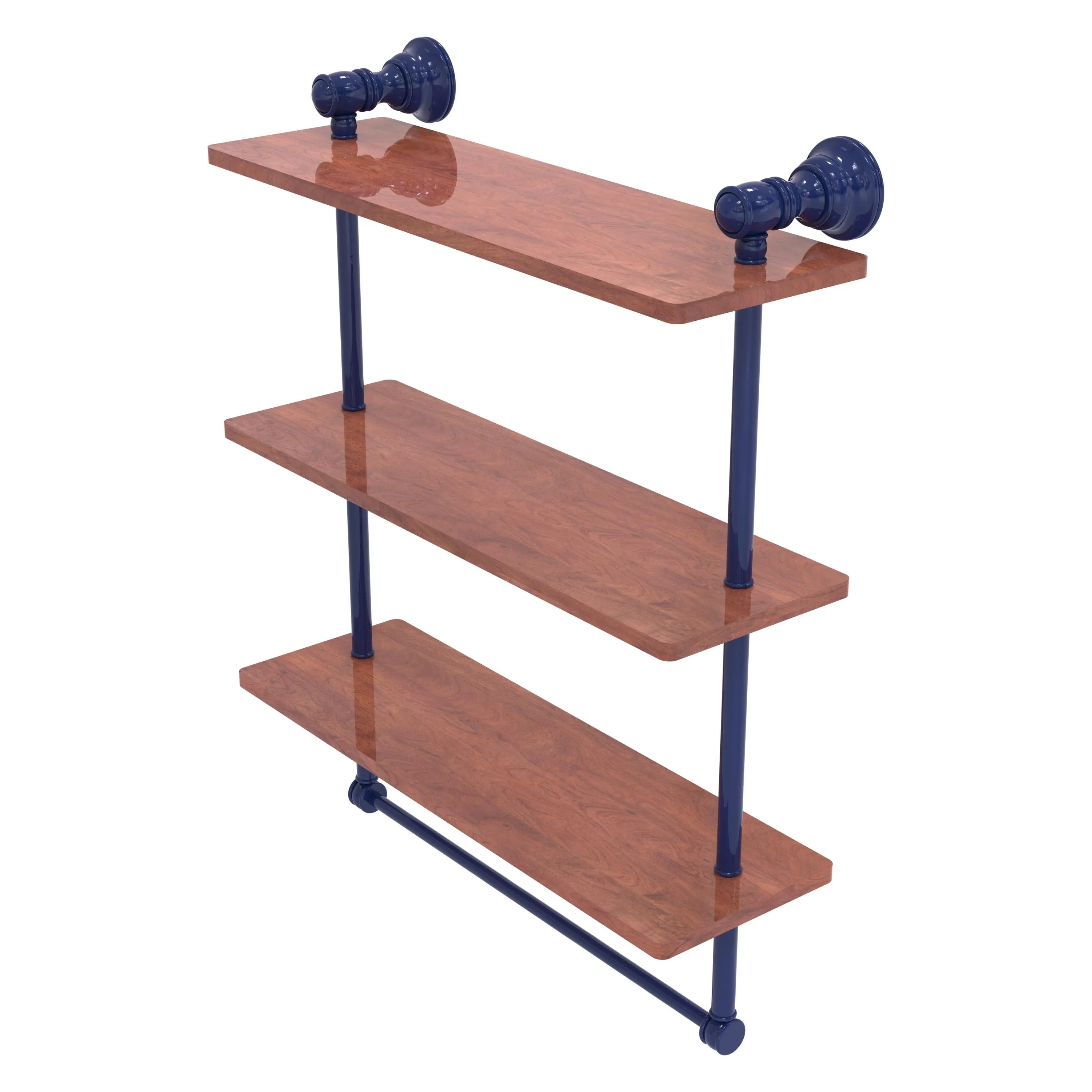 Carolina Collection Triple Wood Shelf with Towel Bar