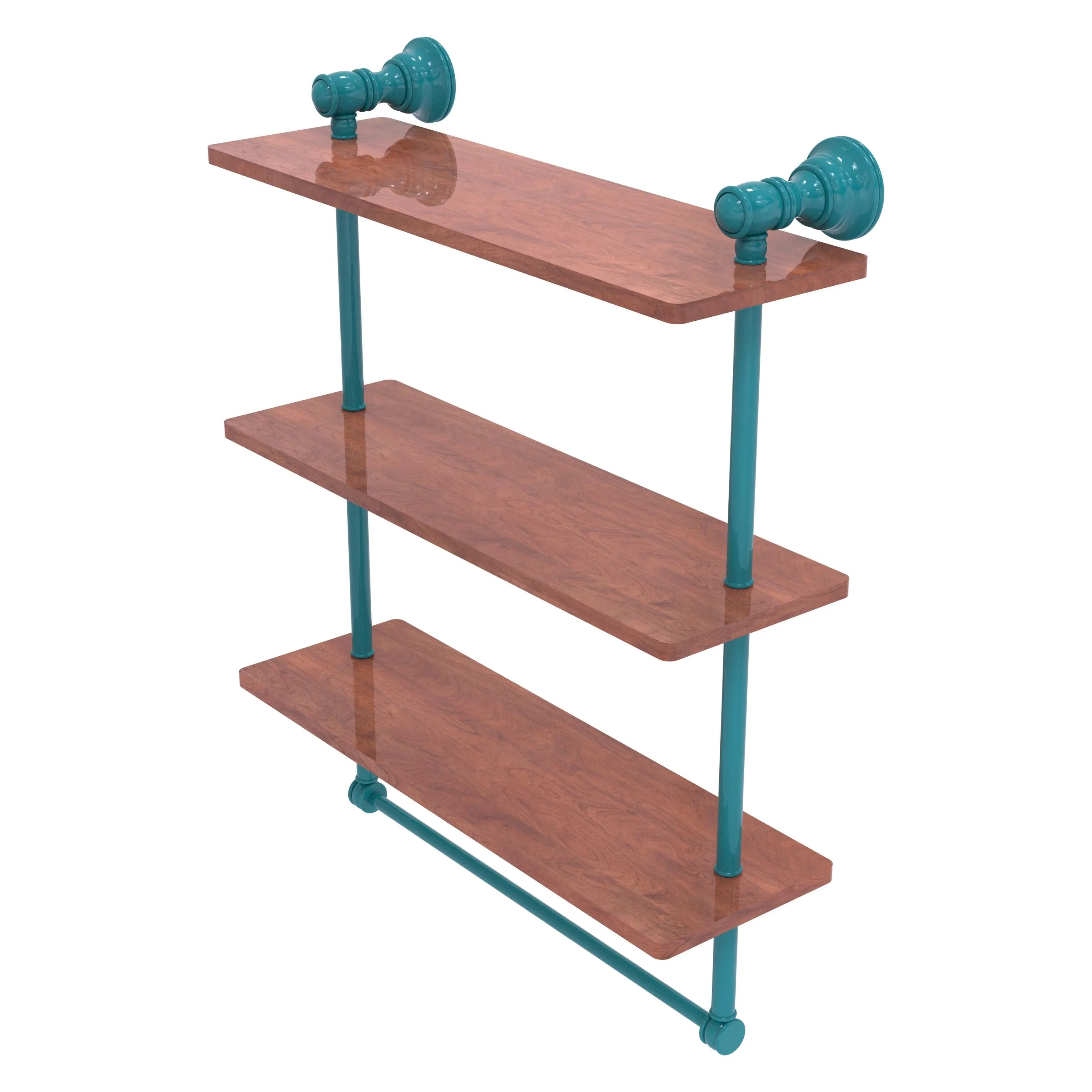 Carolina Collection Triple Wood Shelf with Towel Bar