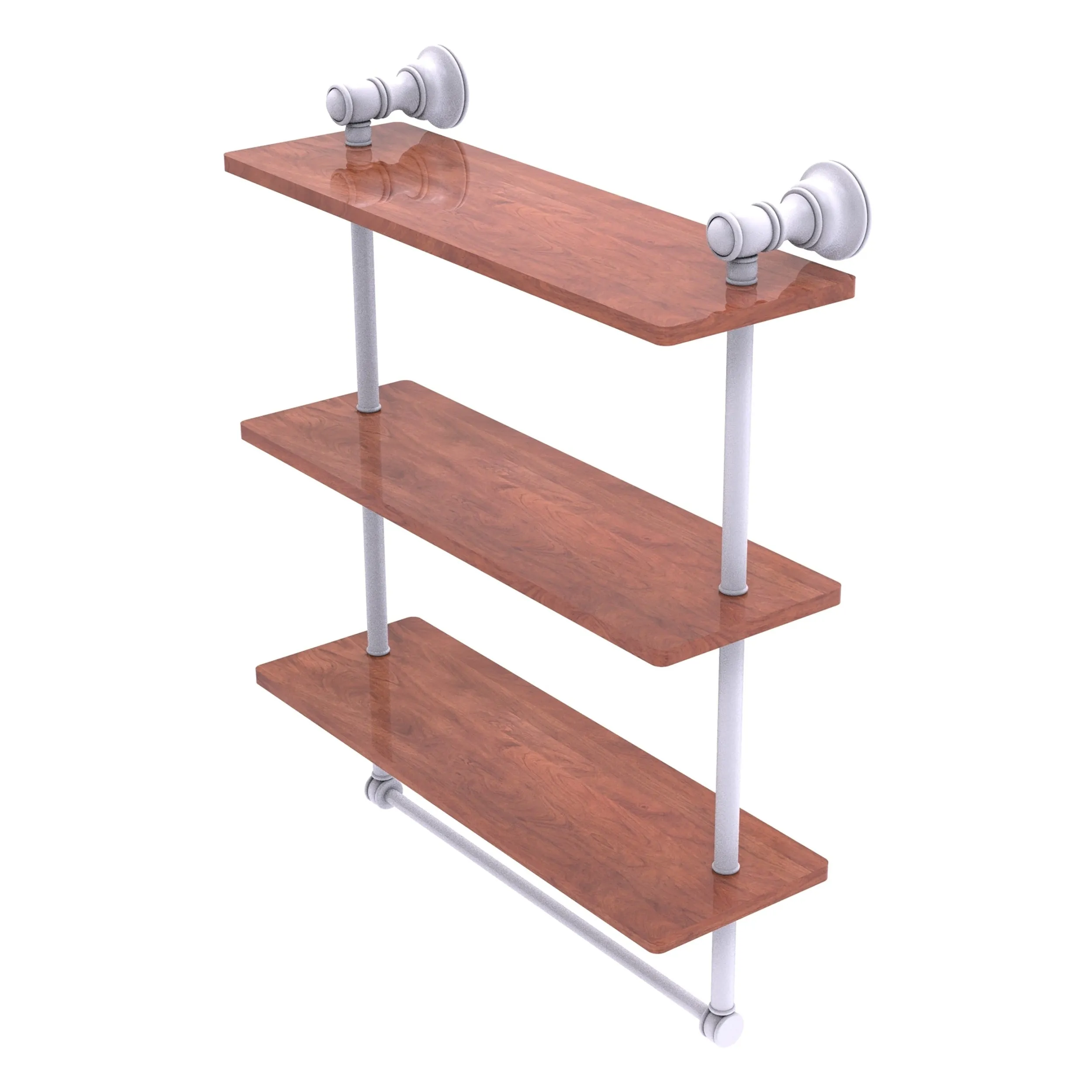 Carolina Collection Triple Wood Shelf with Towel Bar