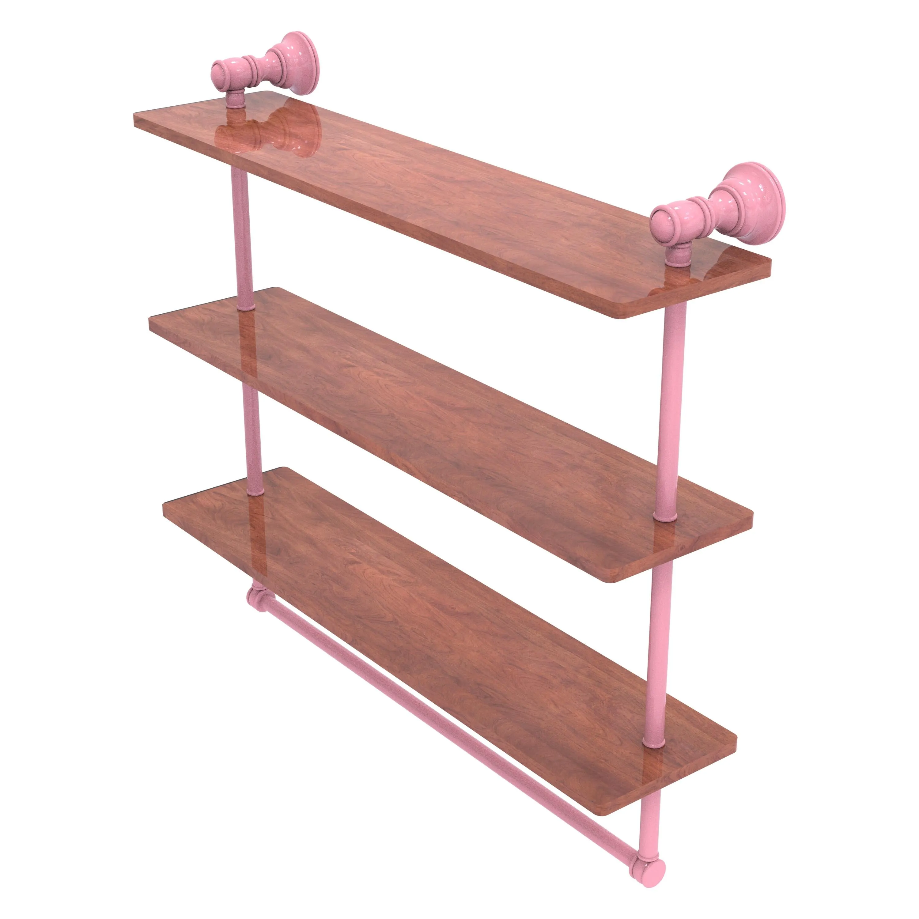 Carolina Collection Triple Wood Shelf with Towel Bar