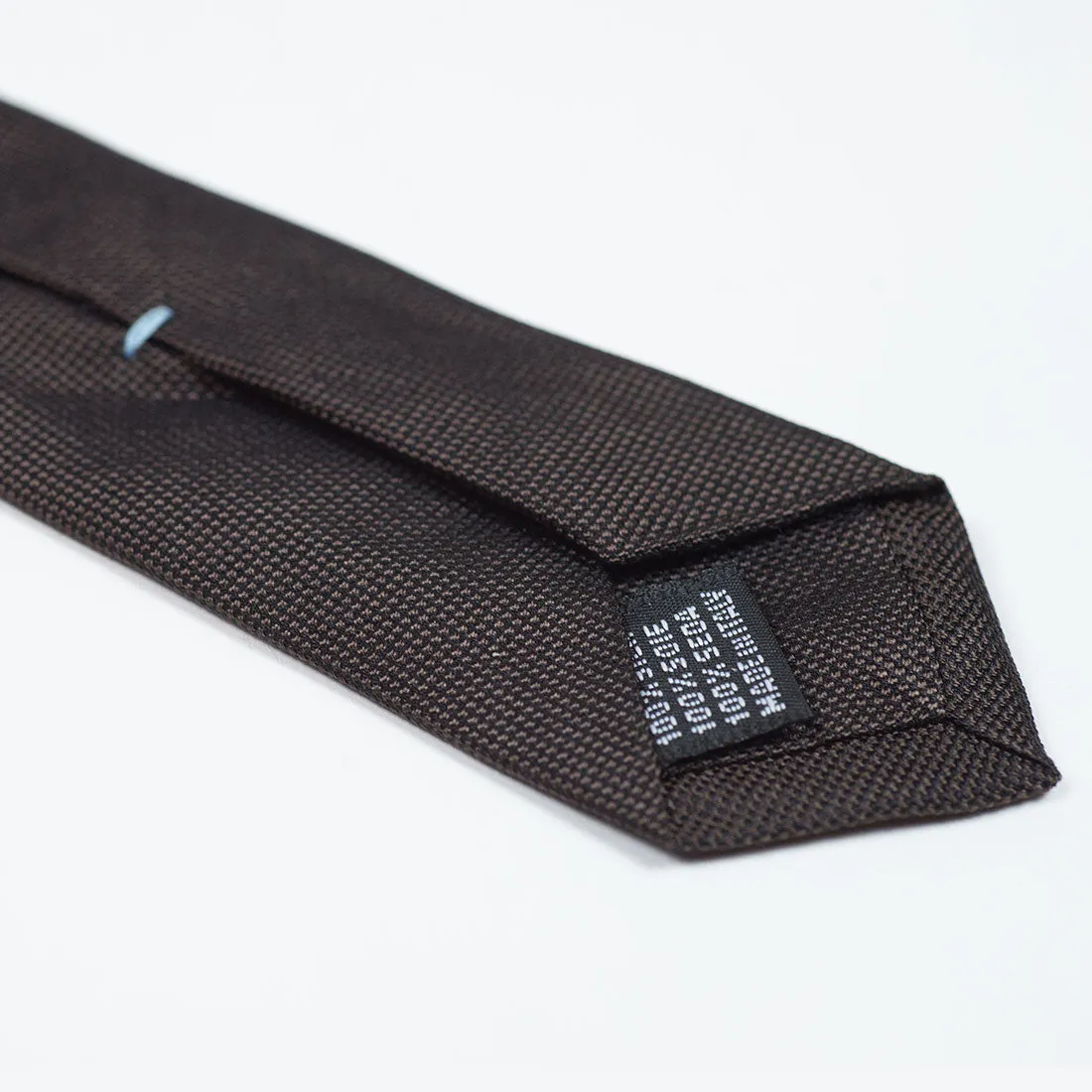 Chocolate brown textured silk tie