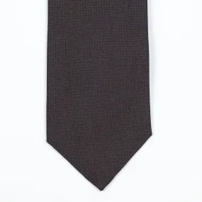 Chocolate brown textured silk tie