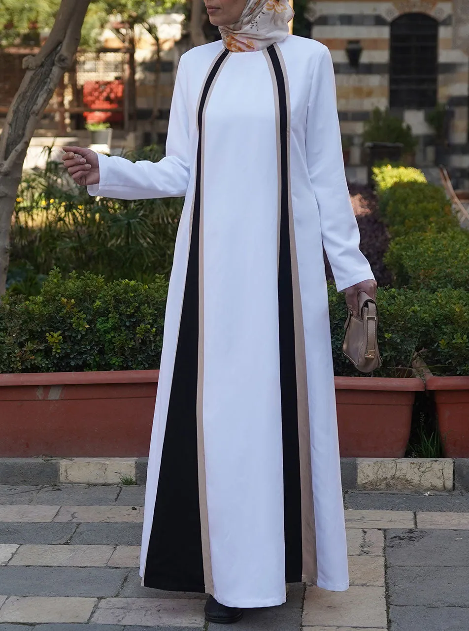 Contrast Panels Abaya