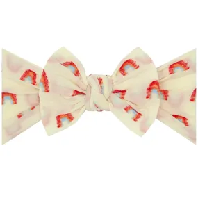 daffodil pastel rainbow knot bow