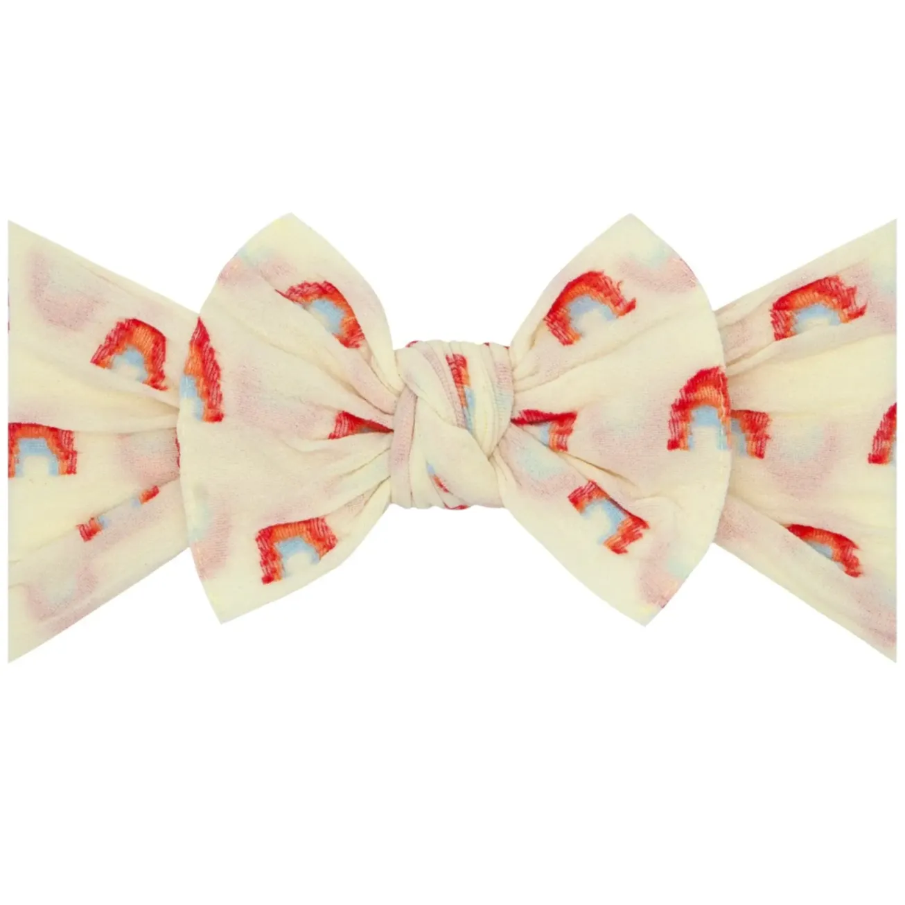 daffodil pastel rainbow knot bow