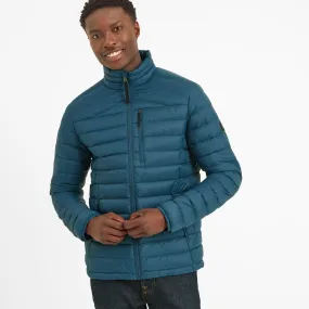 Drax Mens Funnel Down Jacket - Lagoon Blue