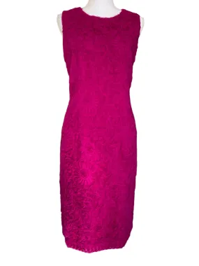 EtCetera Fuchsia Silk Textured Shift Dress, 10