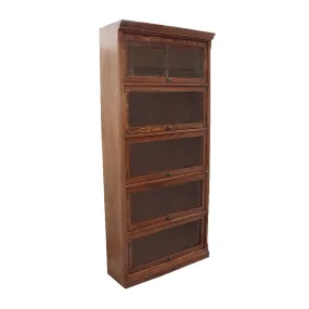 FD-6379M - Mission Oak Lawyers Bookcase with 5 Doors - 36 w x 13 d x 79 h