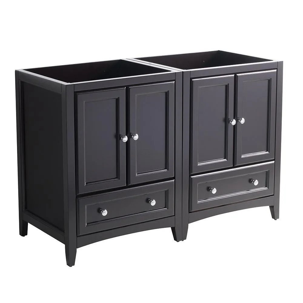 Fresca Oxford 48 Espresso Traditional Double Sink Bathroom Cabinets