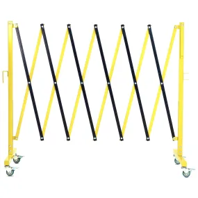 GARVEE 11.8FT Expandable Safety Barricade with Casters & Warning Board