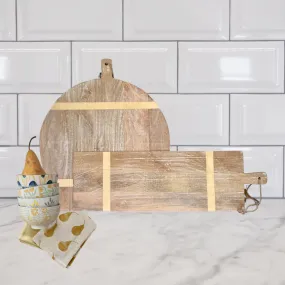 Gold Stripe Serving Boards