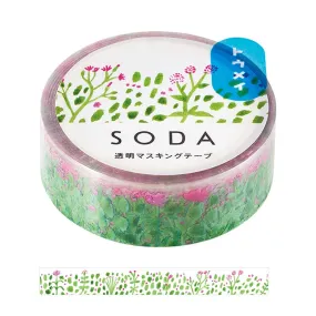 Hitotoki Soda Transparent Masking Tape (Plant)