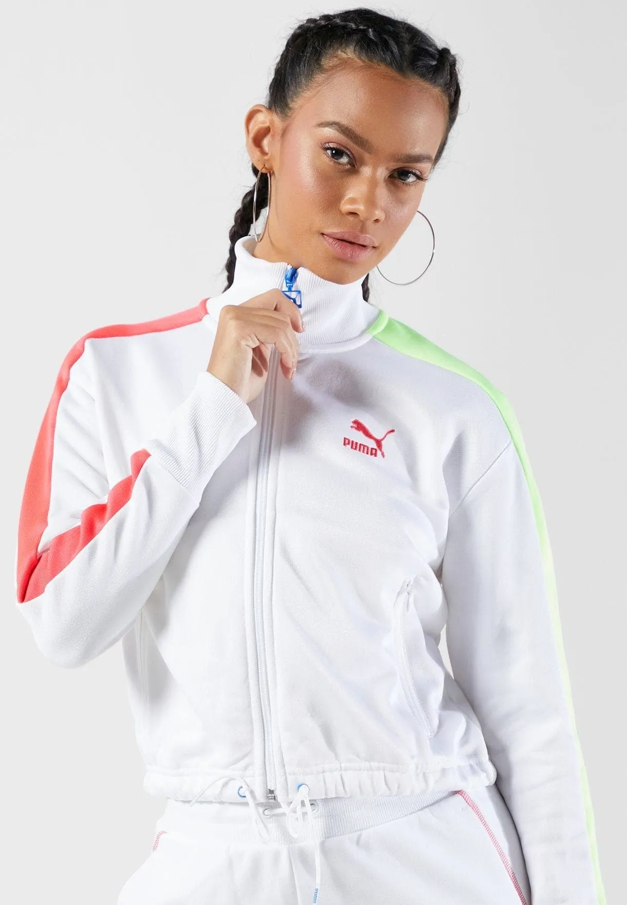 Iconic T7 Crop Jacket PT Puma White-Spec