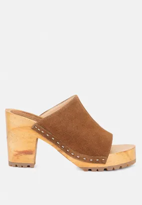 Jarrah Suede Slide Clogs By Ruw