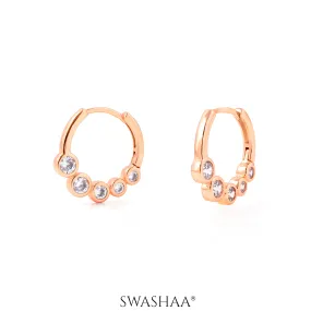 Lee Diamond Rosegold Plated Earrings