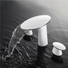 Luxury Bathroom Faucet Mushroom Shape 8 Inch Widespread Sink Water Tap