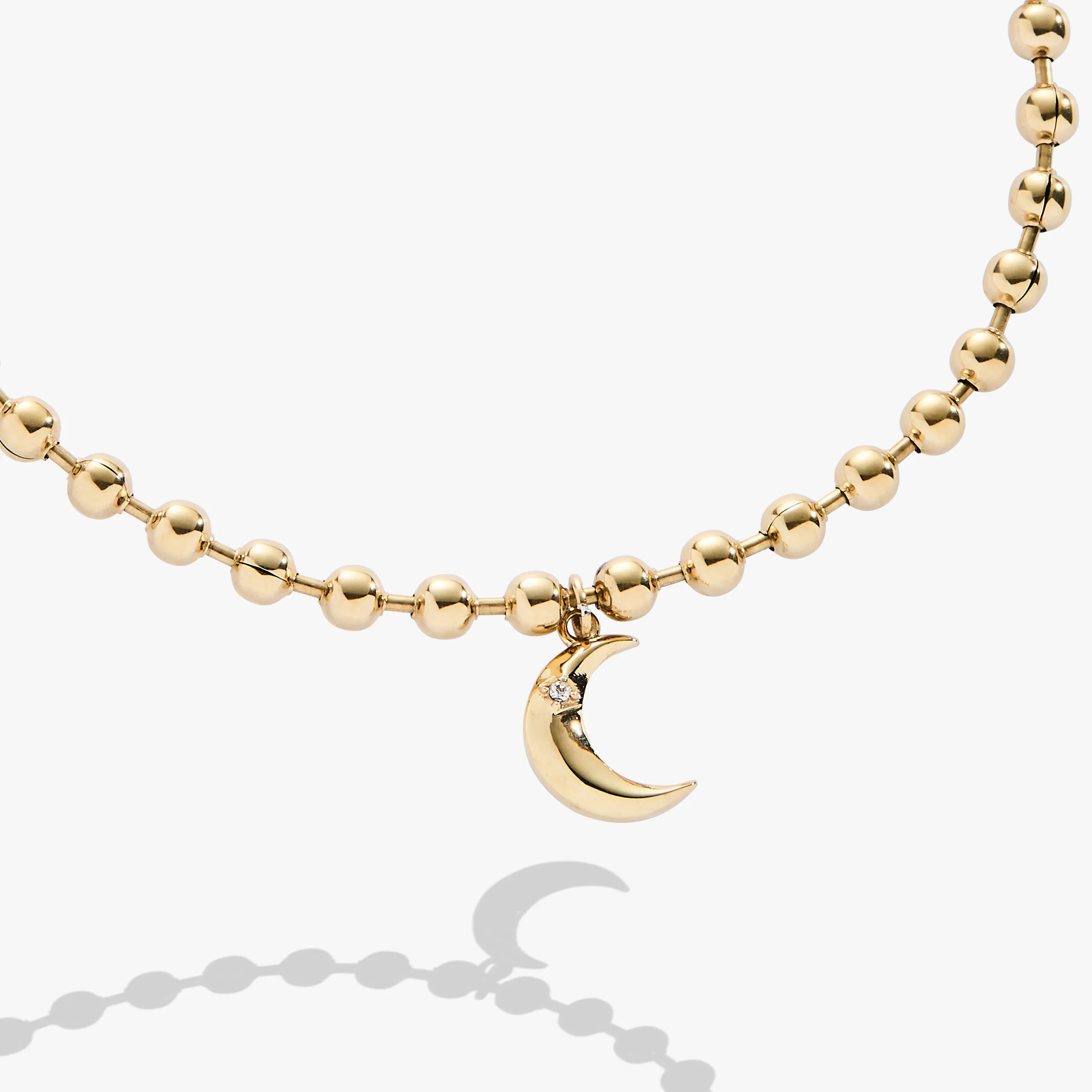 Moon Ball Chain Bracelet