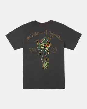 Neon Dragon Tee - Pirate Black