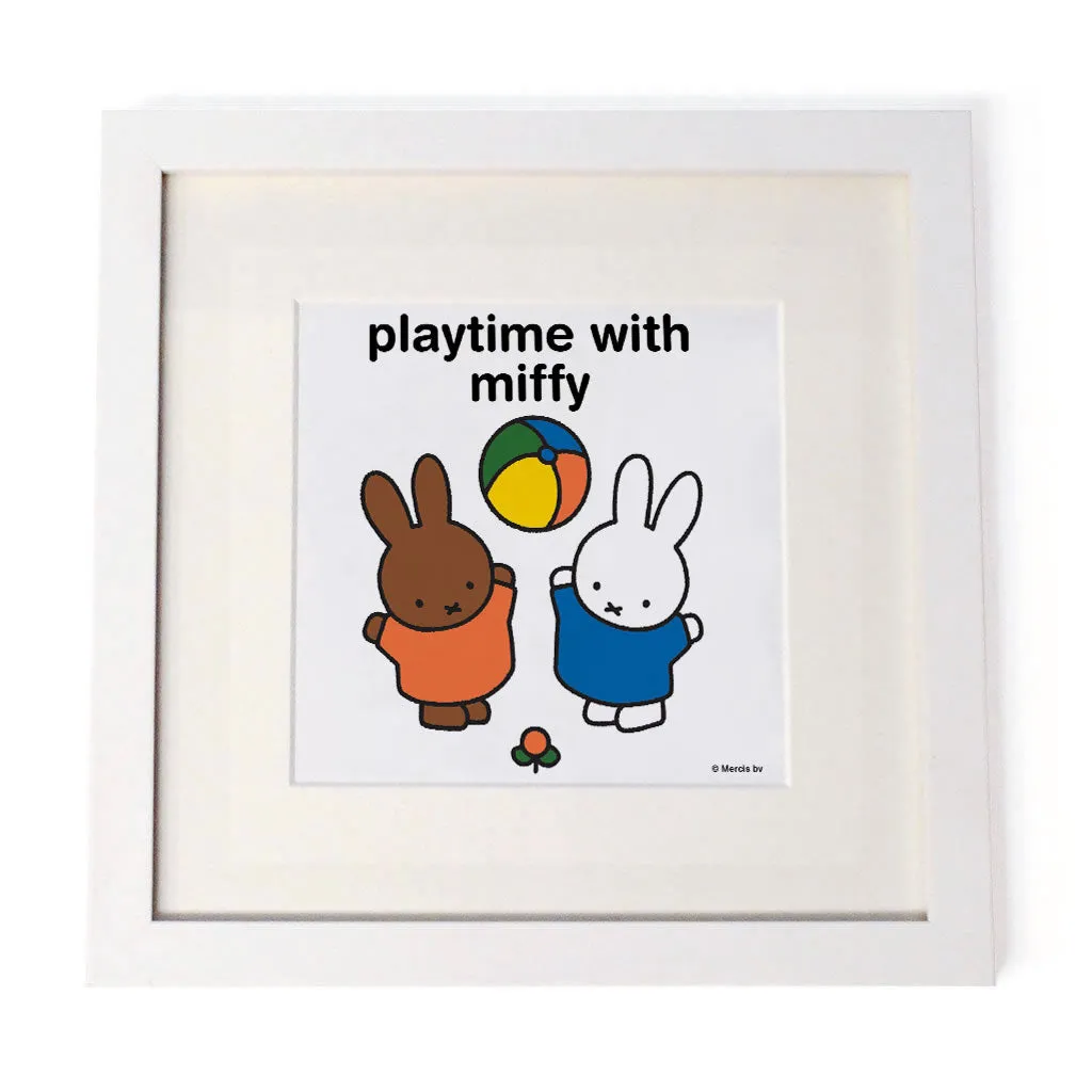 playtime with miffy Personalised Square Print