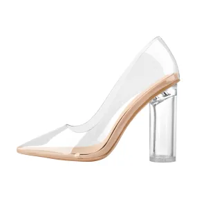 Pointed Toe Clear High Heels Pumps