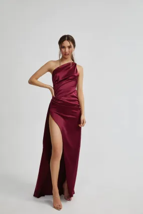 SAMIRA DRESS - BURGUNDY