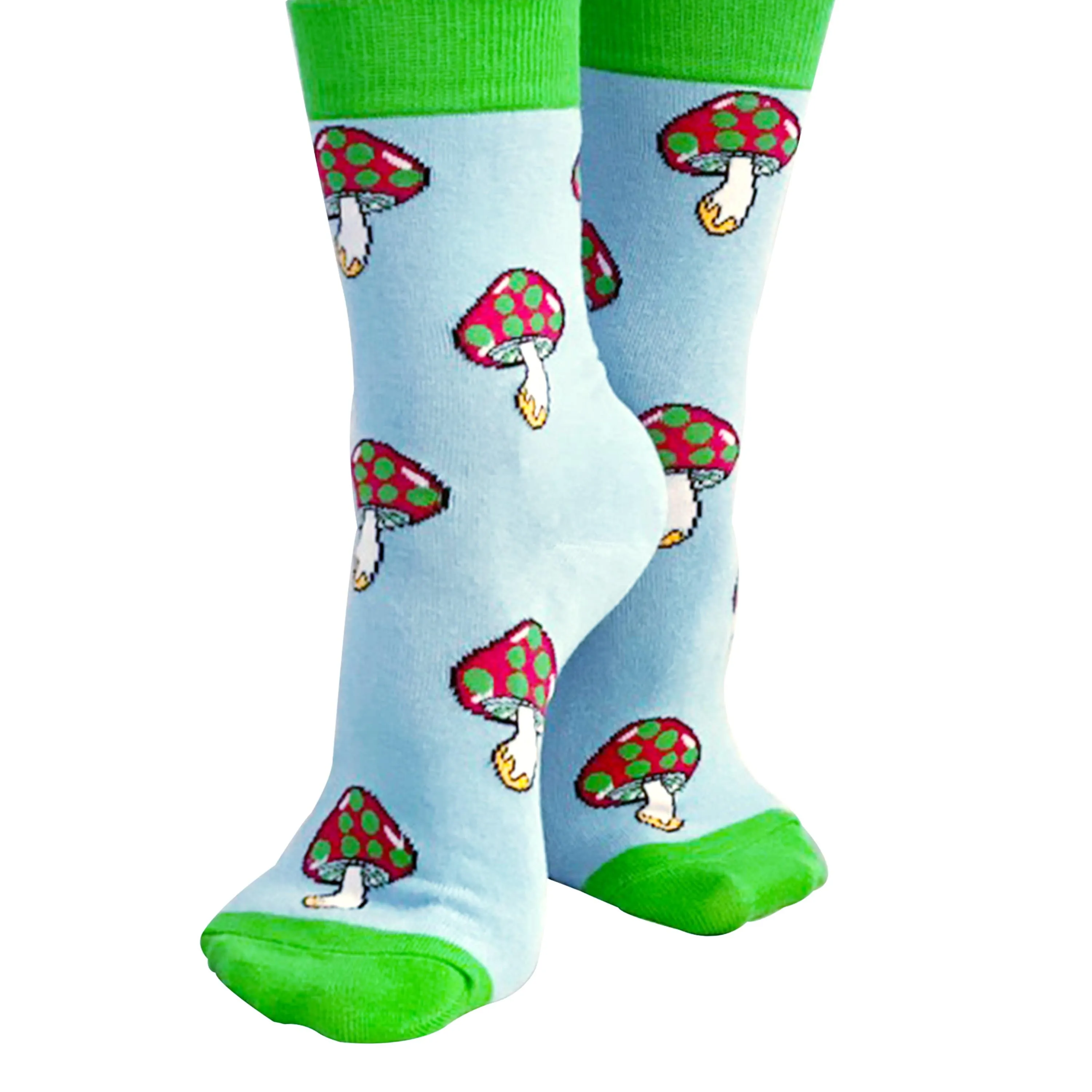 Shrooming Around Blue & Green Cotton Soxi Woxies