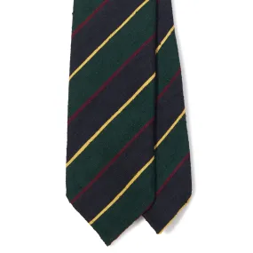 Silk Shantung Textured Stripe Hand-rolled Tie