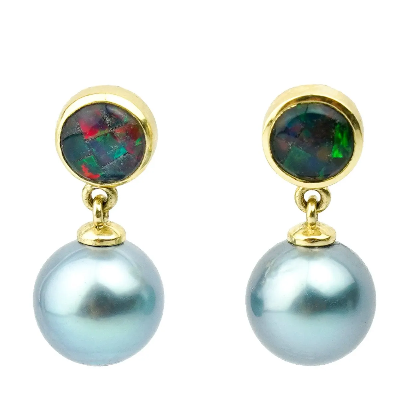 Tahitian Pearl & Opal Opéra Earrings