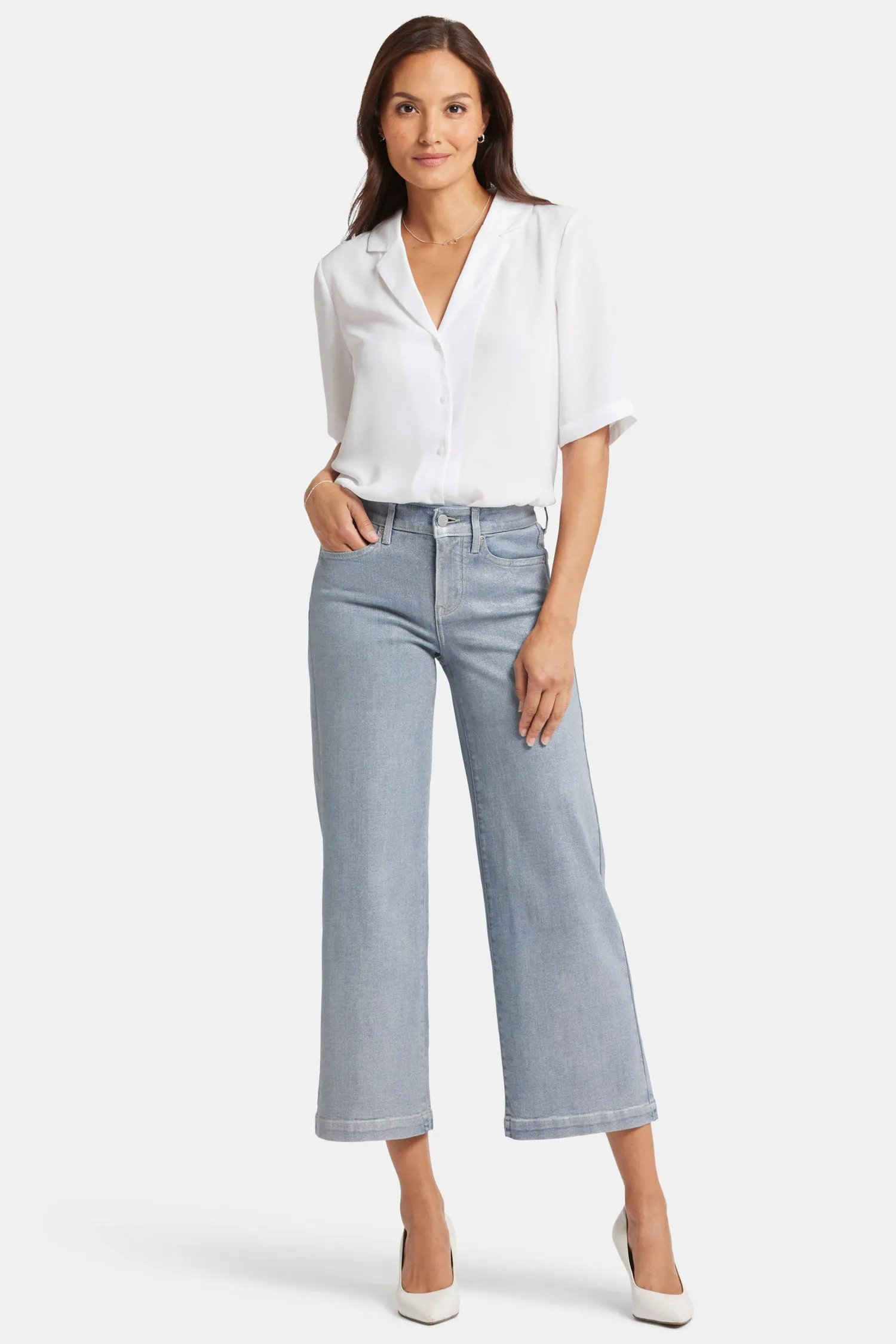 Teresa Wide Leg Ankle Jeans - Sparkling Lights