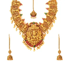 Yellow Chimes Jewellery Set for Women and Girls | Gold Plated Temple Jewellery Set Traditional | Accessories Jewellery for Women| Birthday Gift for girls and women Anniversary Gift for Wife